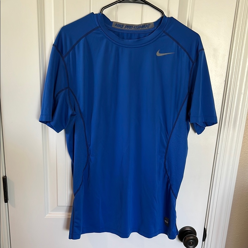 Nike Pro Combat Blue T-Shirt